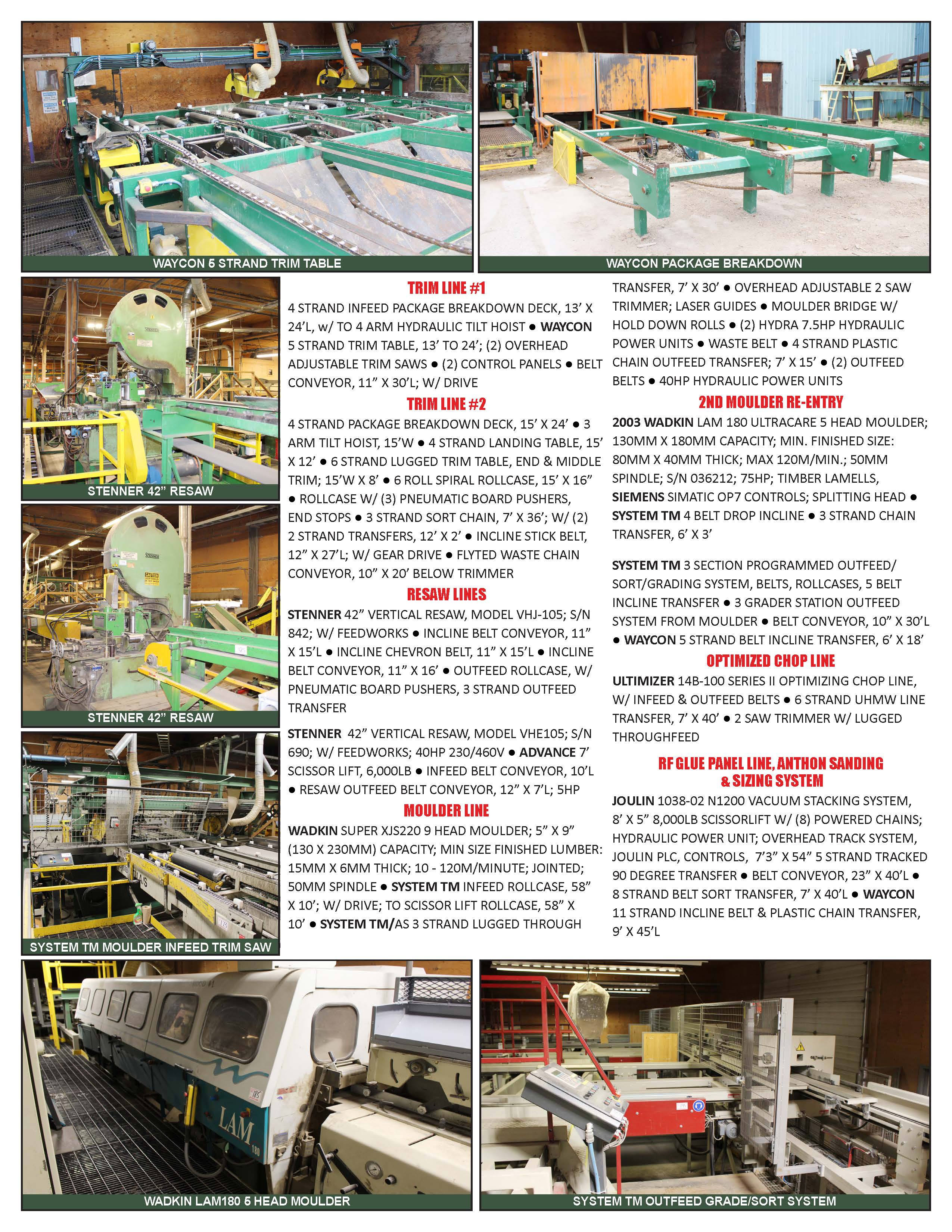 PAST AUCTION- Major Lumber Remanufacturing Mill Online Auction 